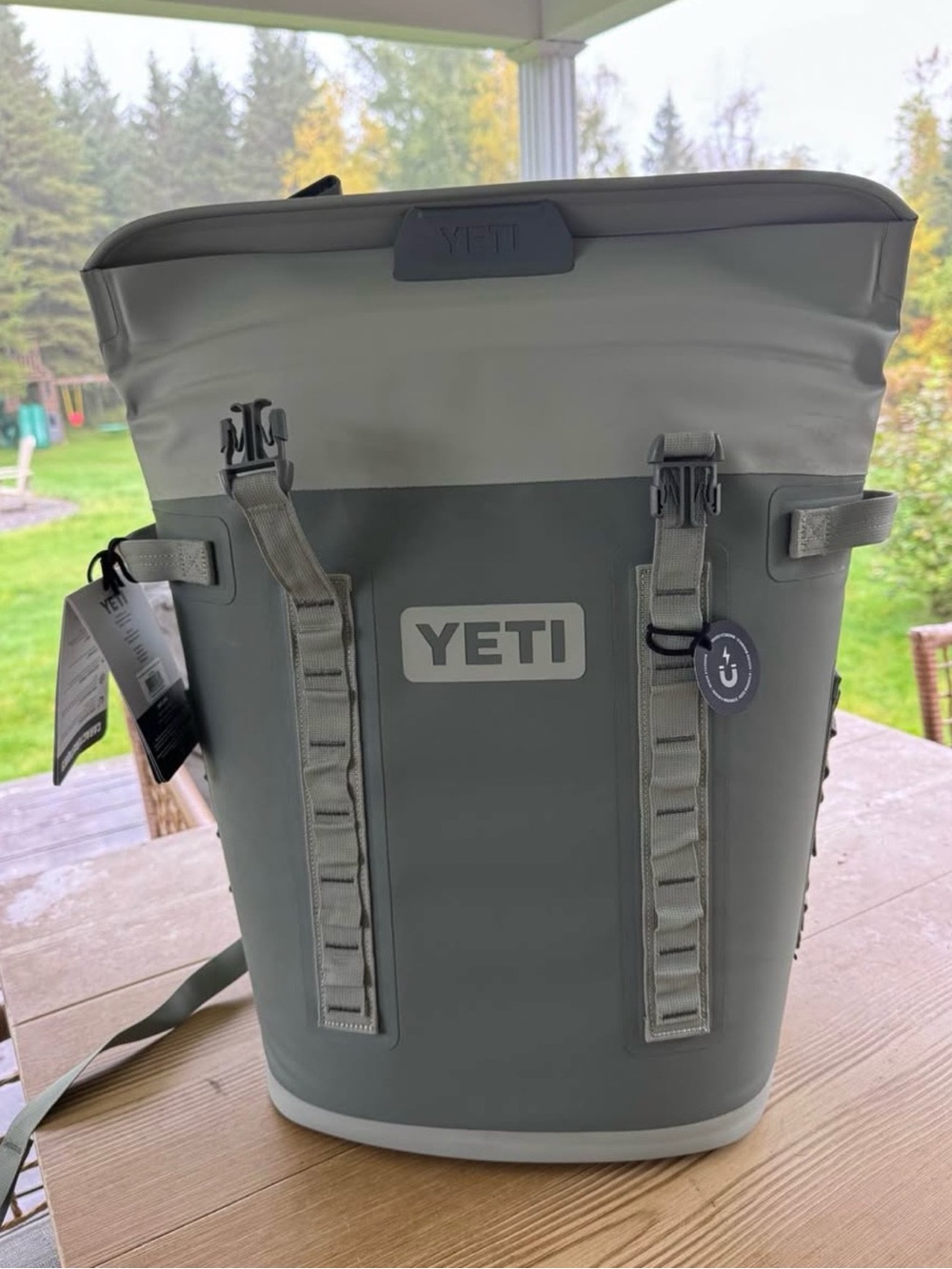 YETI Two-Tone Gray Roll-Top Duffel Cooler
